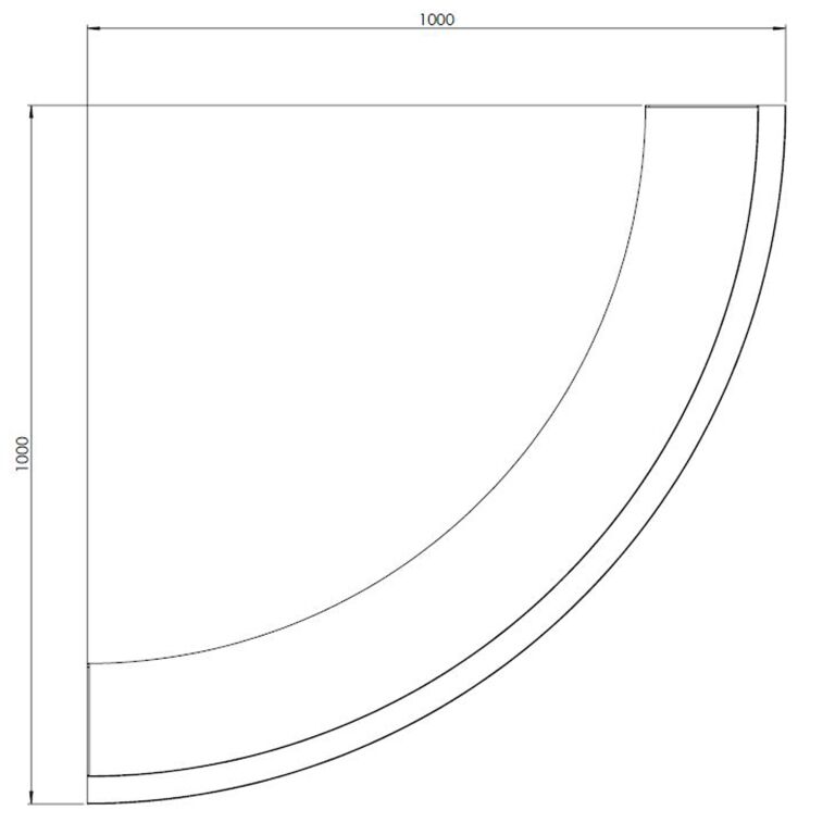 Muro de contención de acero con recubrimiento de polvo curva exterior 100 x 100 cm (altura 60 cm)