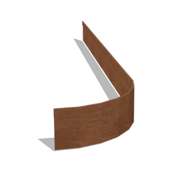 Bordura FLEX de acero corten con borde doblado 13 cm (longitud: 150 cm)