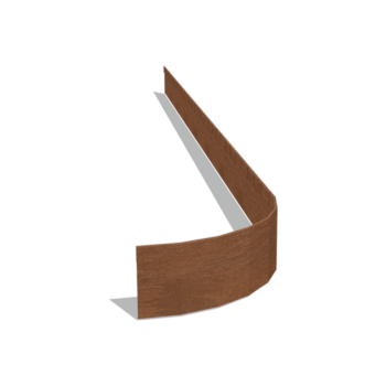 Bordura FLEX de acero corten con borde doblado 13 cm (longitud: 240 cm)