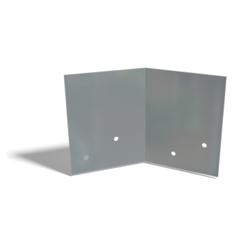 Placa de acoplamiento de acero galvanizado 45º baja 12 - 15 cm
