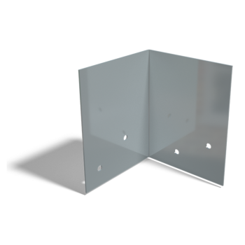 Placa de acoplamiento de acero galvanizado 90º baja 12 - 15 cm