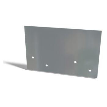 Placa de acoplamiento de acero galvanizado recta baja 12 - 15 cm