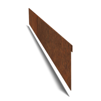 Bordura de acero corten con borde doblado 13 cm (longitud: 240 cm)