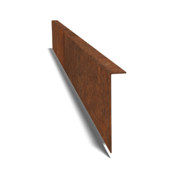 Bordura de acero corten con borde en ángulo recto 12 cm (longitud: 240 cm)