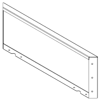 Panel de acero corten 30 x 80 cm
